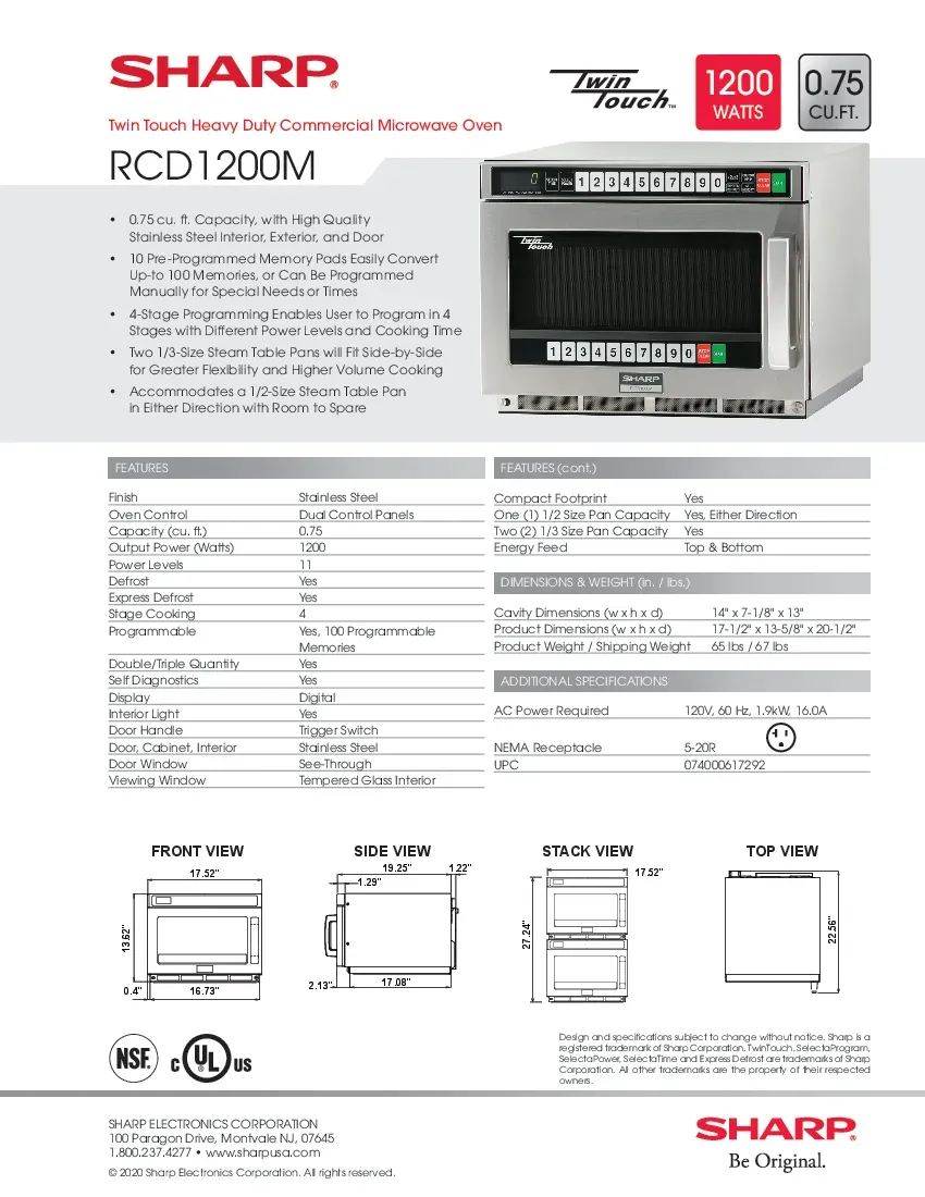 sharp-rcd1200m-microwave-oven-120v-1200-watts-programmable-specsheet-2607193f3ydk.pdf