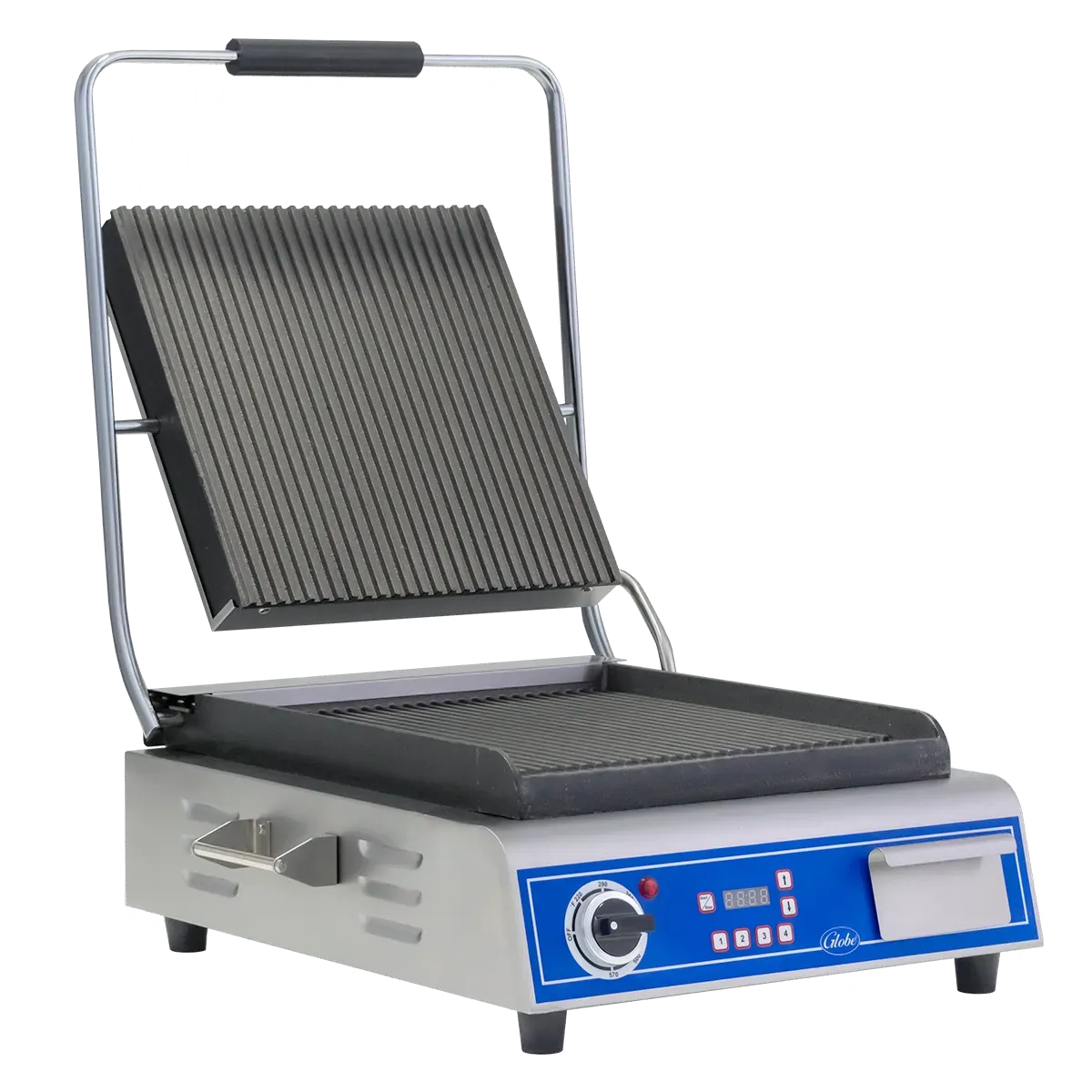 Globe GPG14D, Sandwich / Panini Grill, 120V, Electric, 14.0 Inch