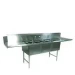 John Boos , DT3PB244-2D24R, Dishtable, With Potsinks